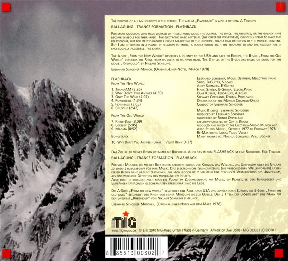 Eberhard Schoener Flashback New Cd