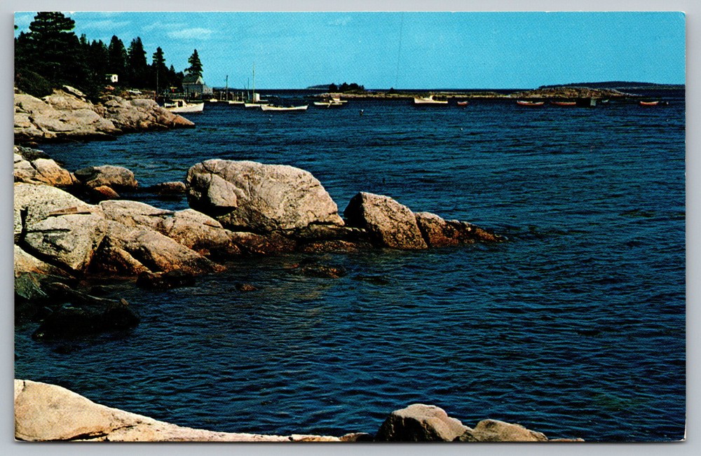 Postcard Southern Tip Of Southport Island, Cape Newagen, Maine F1