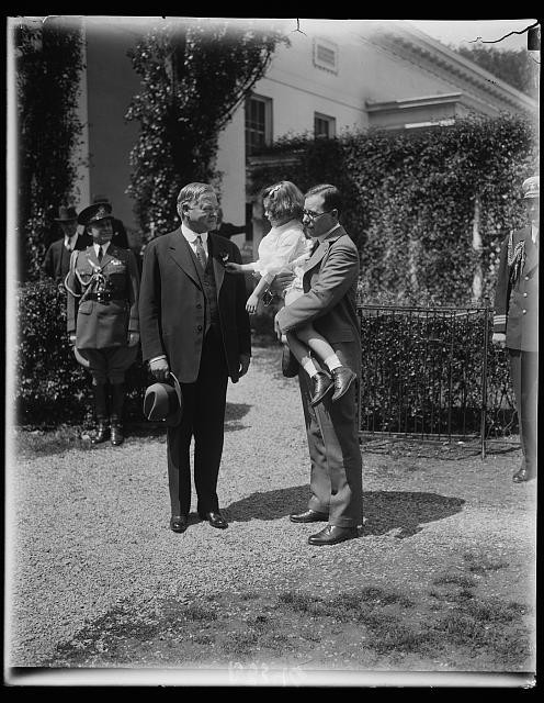 President Hoover receives first Buddy Poppy. Eugene S. Carver, historic photo