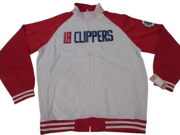 New Los Angeles Clippers Mens Sizes 2XL-3XL-Tall White/Red Full-Zip Track Jacket
