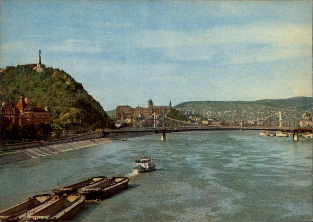 Danube Budapest Hungary view vintage postcard n140
