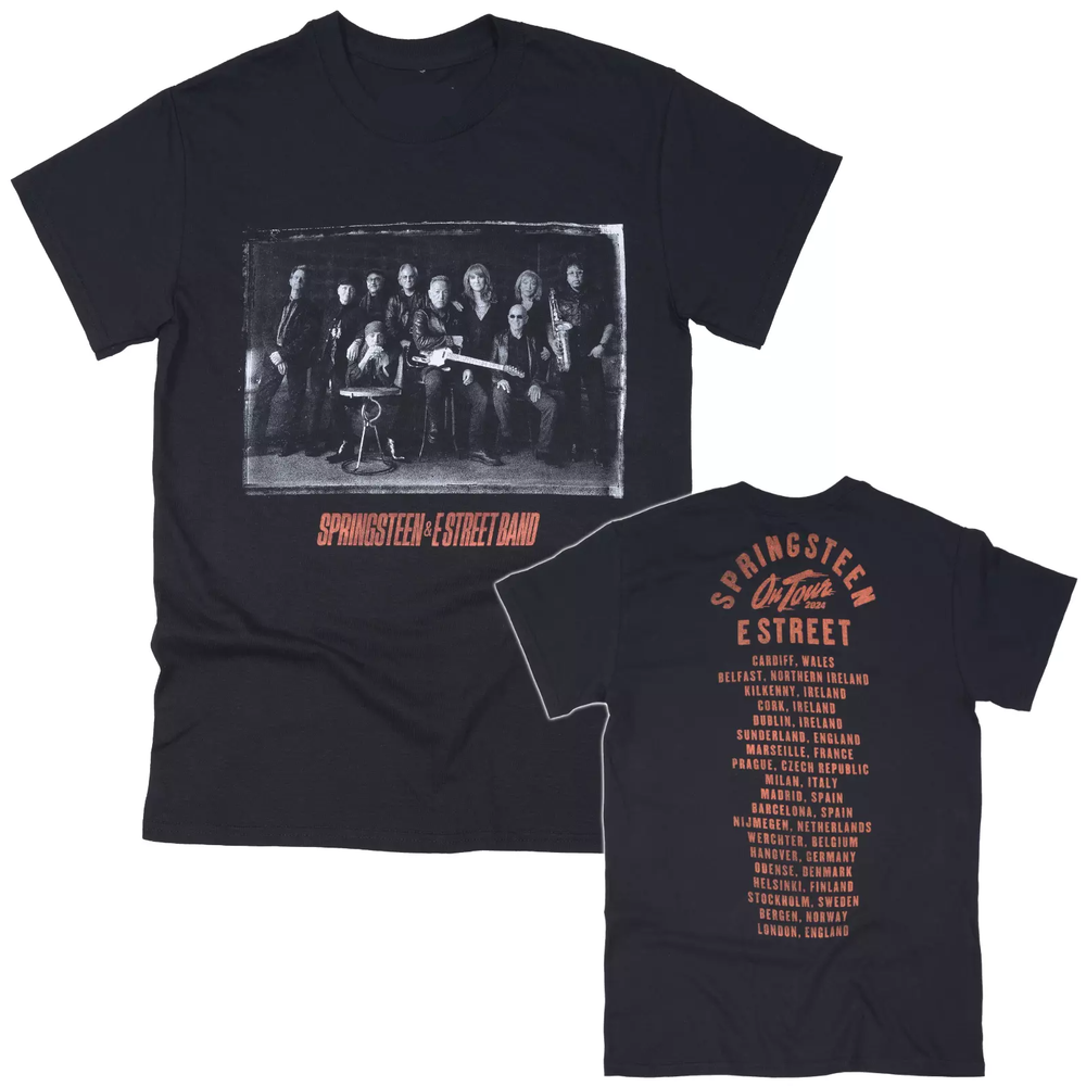 Bruce Springsteen 2024 Tour T-Shirt E Street Band Photo Tee Sizes S-4XL