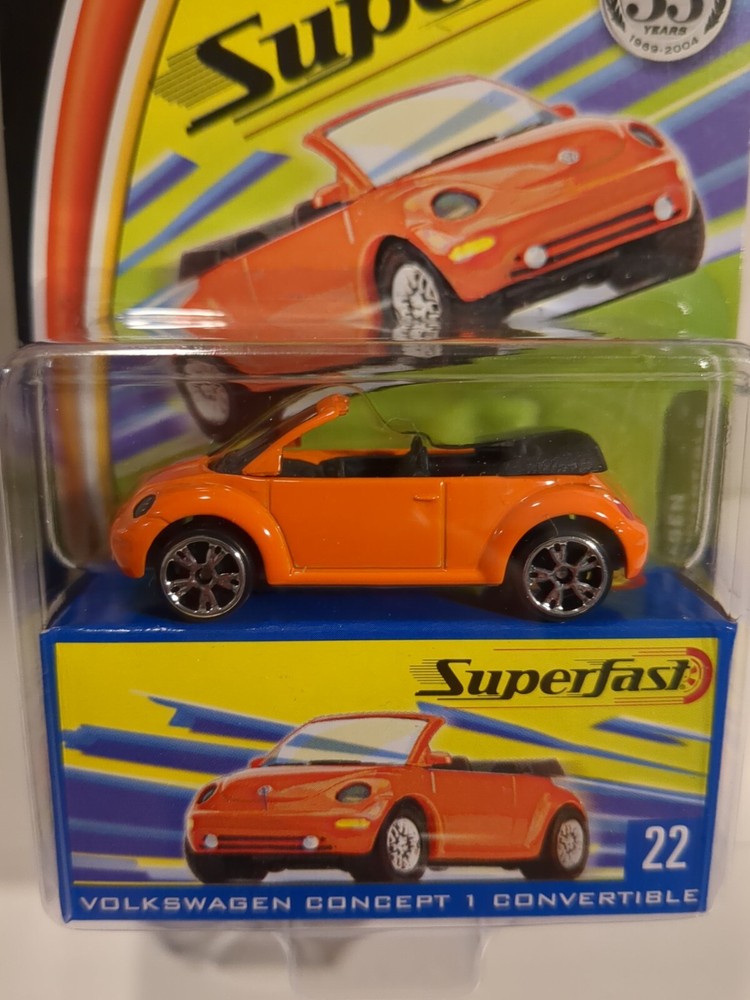 2004 Matchbox Superfast #22 Volkswagen Concept 1 Convertible Orange VHTF