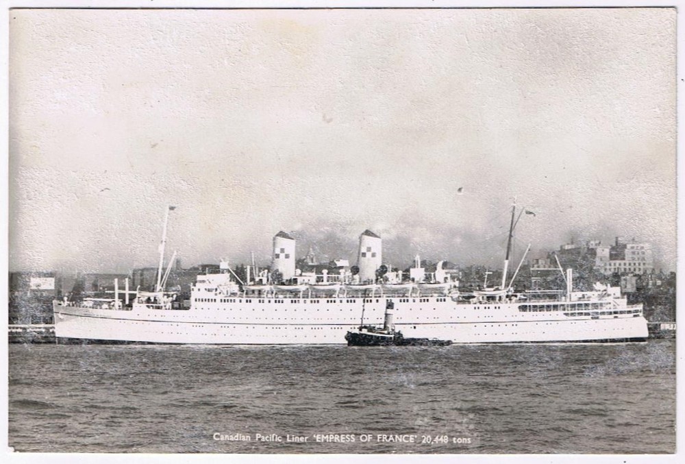 Postcard Canadian Pacific Liner Empress Of France