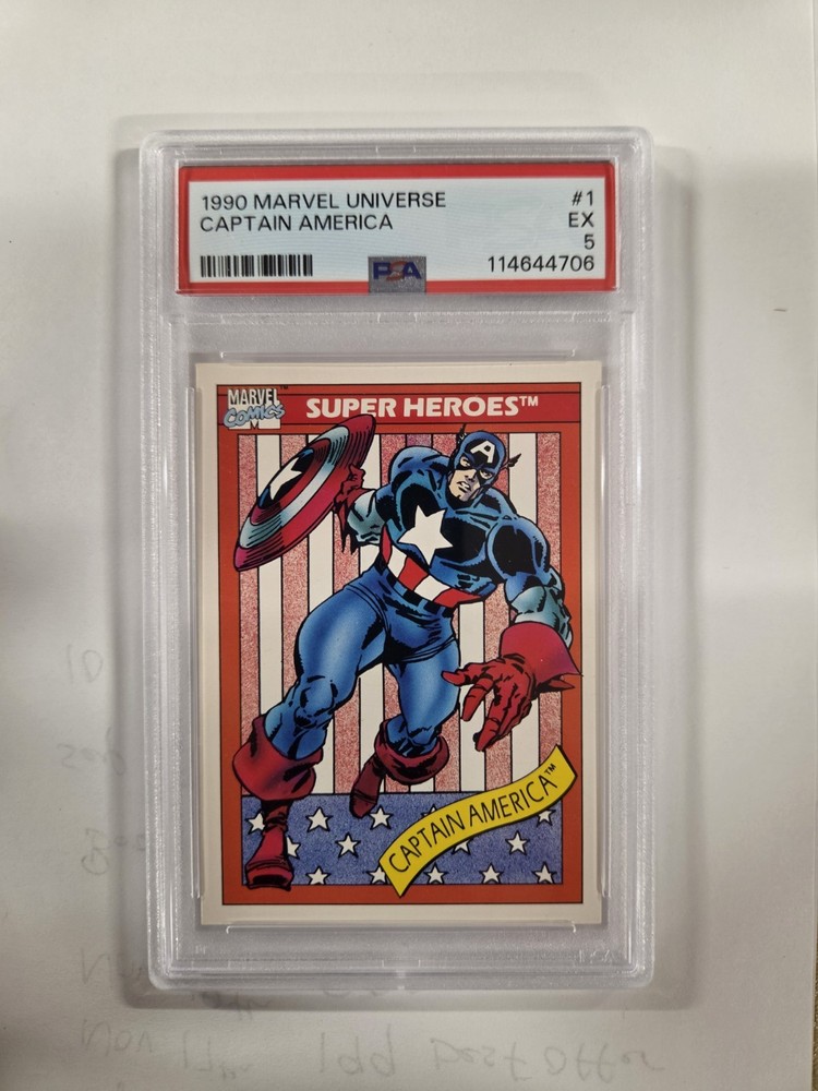 1990 Marvel Universe Captain America PSA 5 Graded Impel Avengers