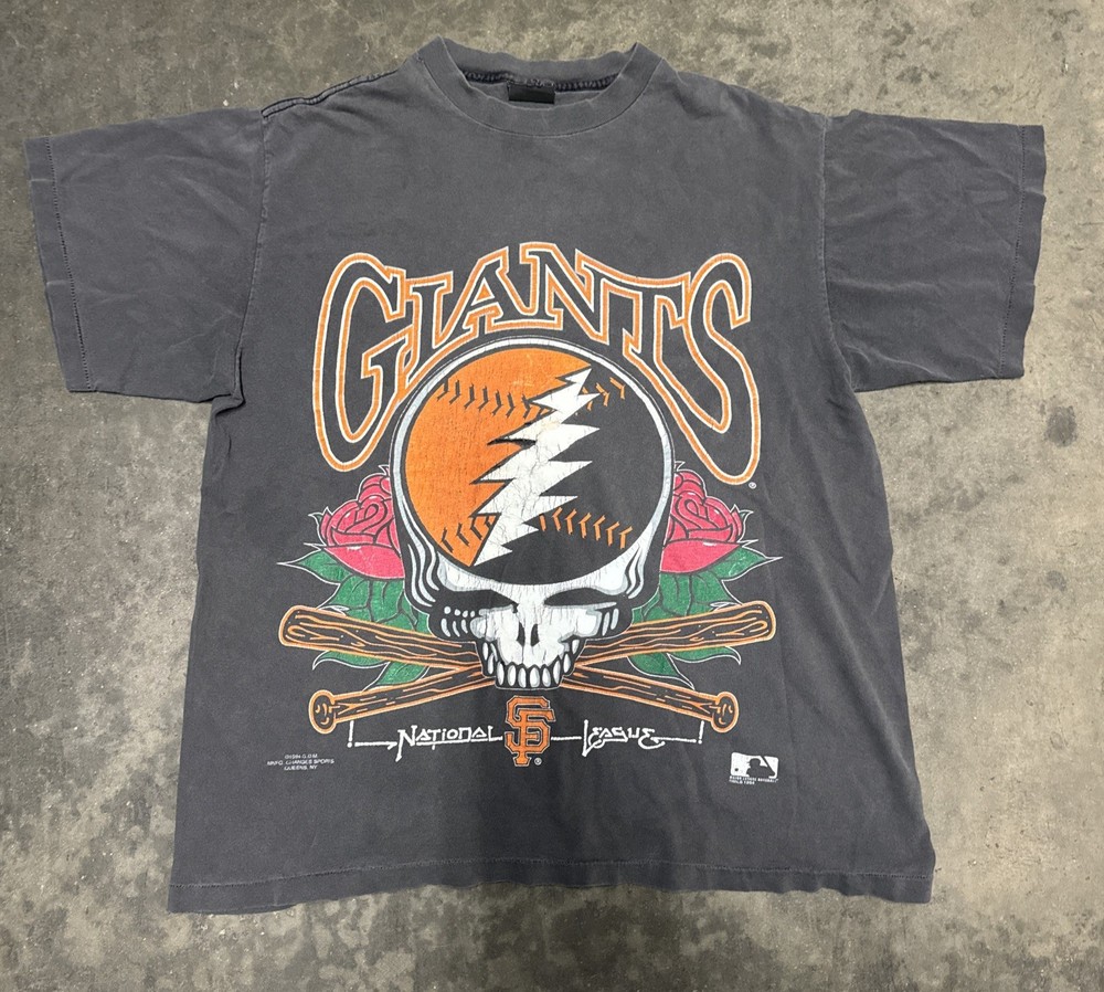VTG XL FADER 90s GRATEFUL DEAD San Francisco Giants 1994 Steal Your Face Shirt