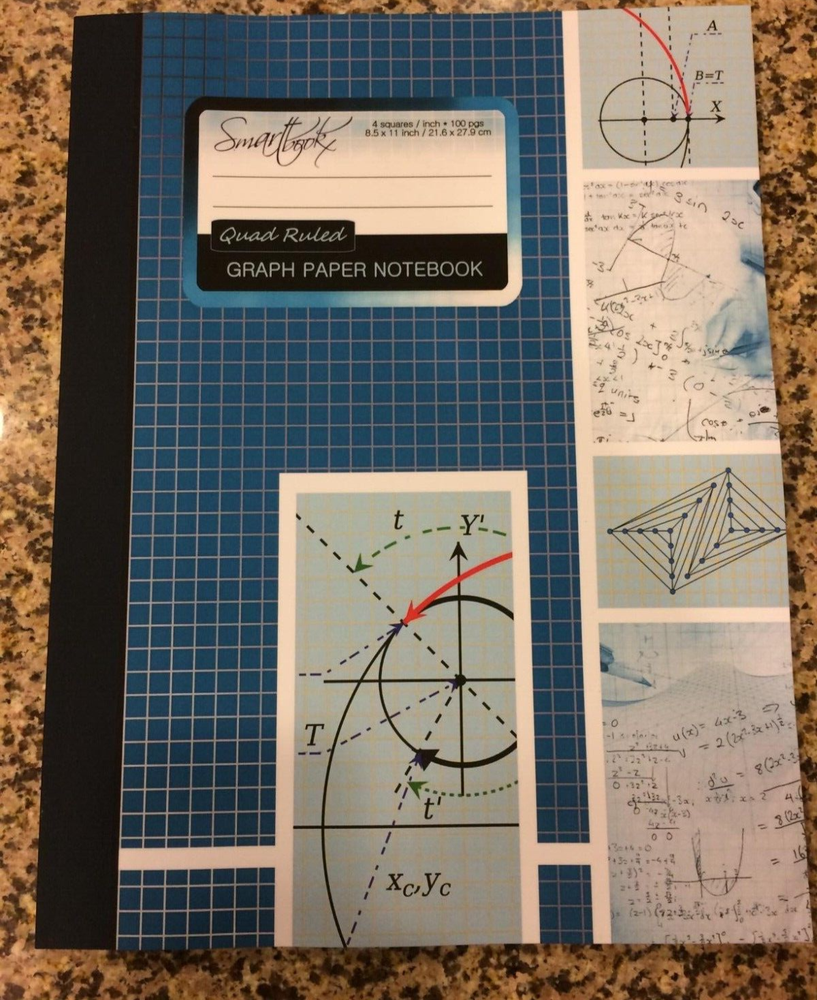 Graph Paper Notebook - 8.5x11 Blank Quad Ruled Softback by smART bookx