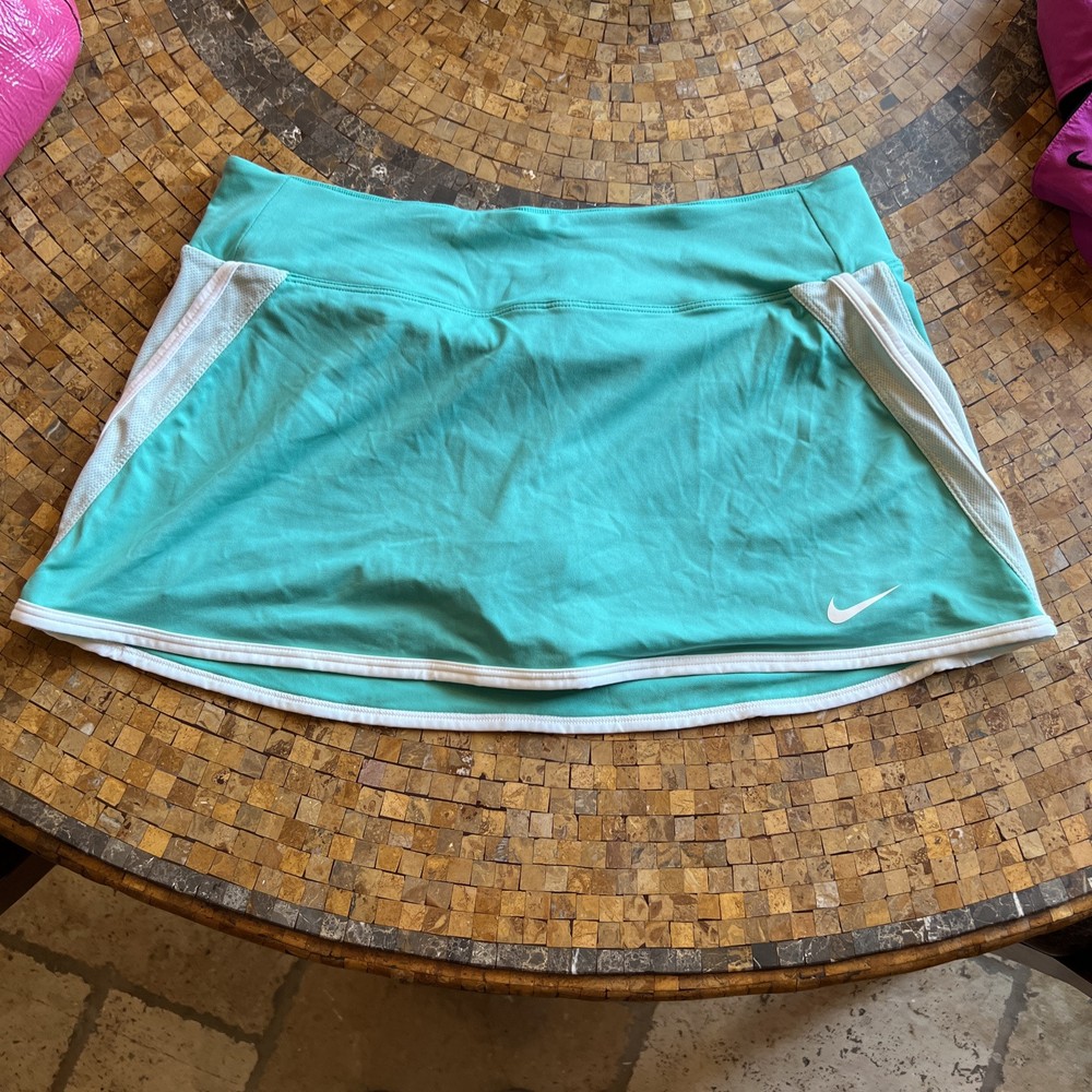 Nike Dri-Fit Tennis Skirt Skort Women's Large Seafoam Green