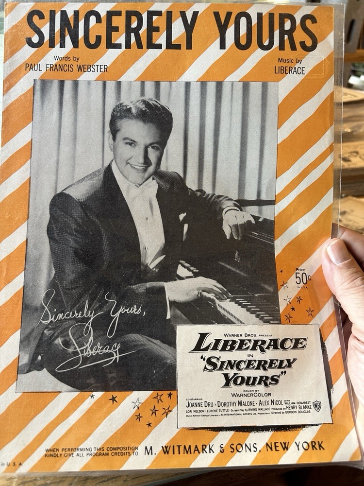 O LIBERACE Movie sheet music SINCERELY YOURS (Dorothy Malone)
