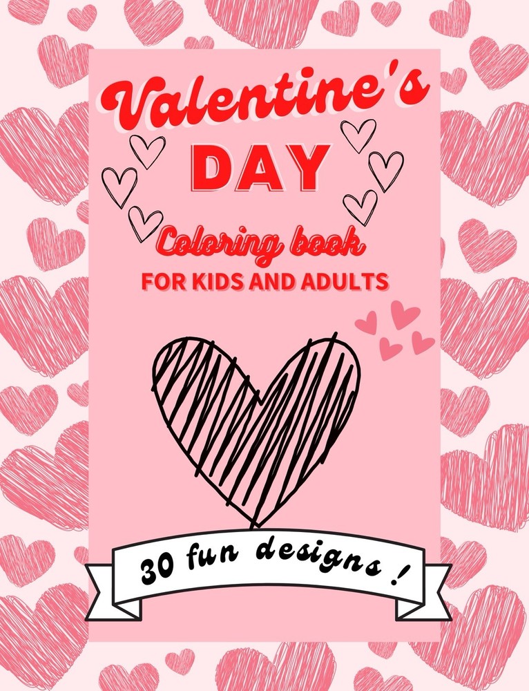 Valentine’s Day Coloring Book for Adults & Kids | Cute Love & Heart Designs