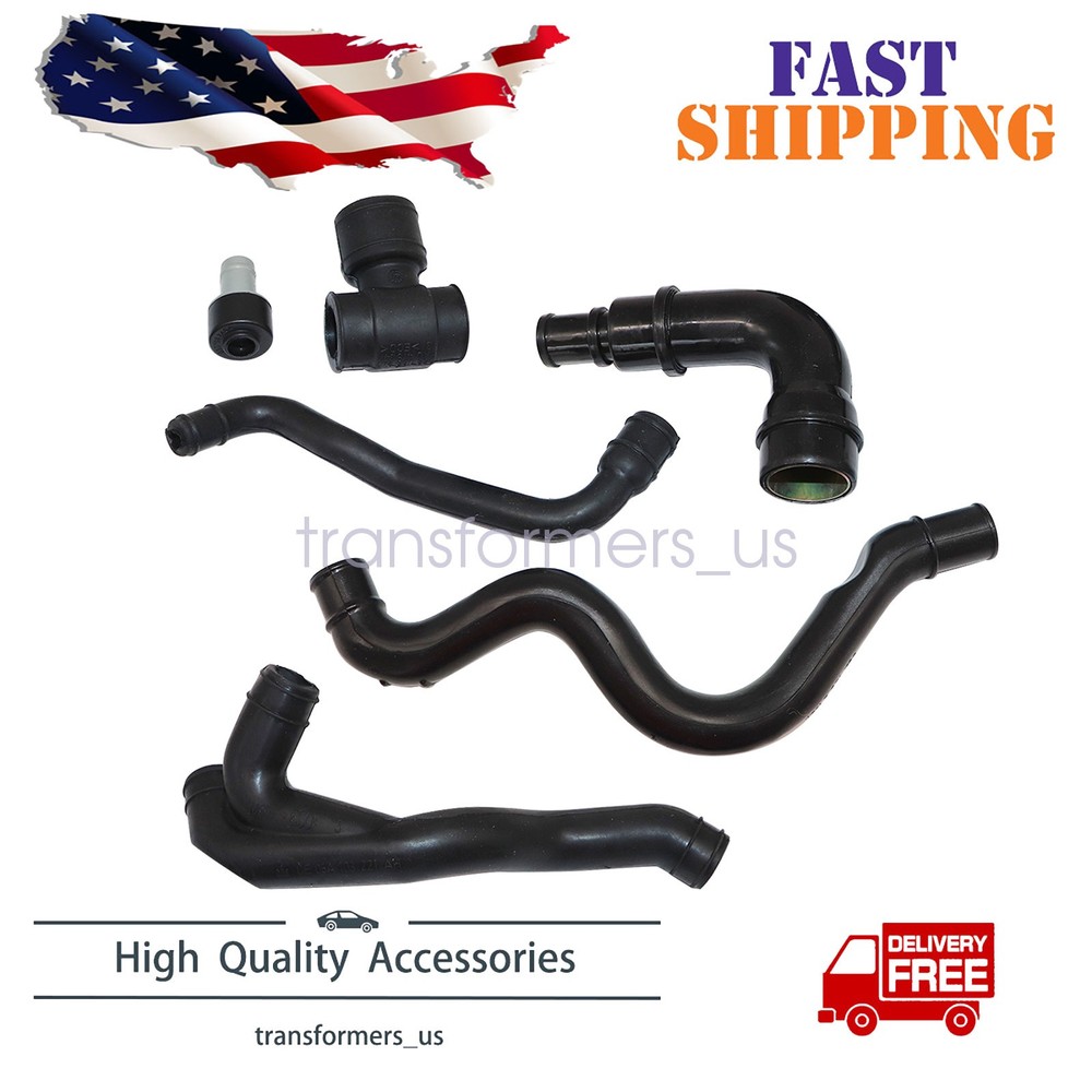 6x PCV Valve & Breather Hose Kit for Audi A4 Quattro VW Passat