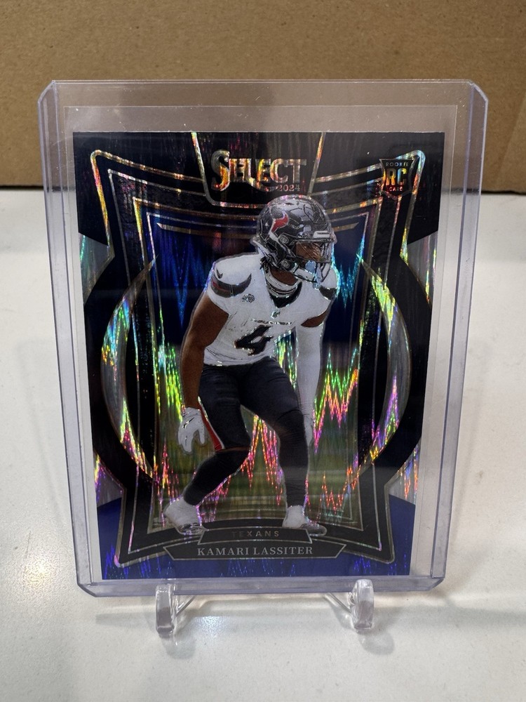 2024 Panini Select - Concourse Kamari Lassiter #77 Black & Blue Shock Prizm (RC)