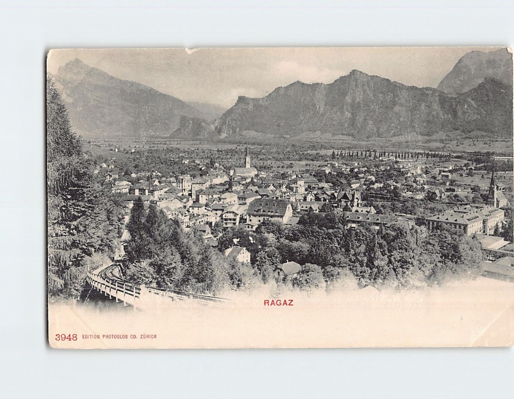 Postcard Bad Ragaz Switzerland