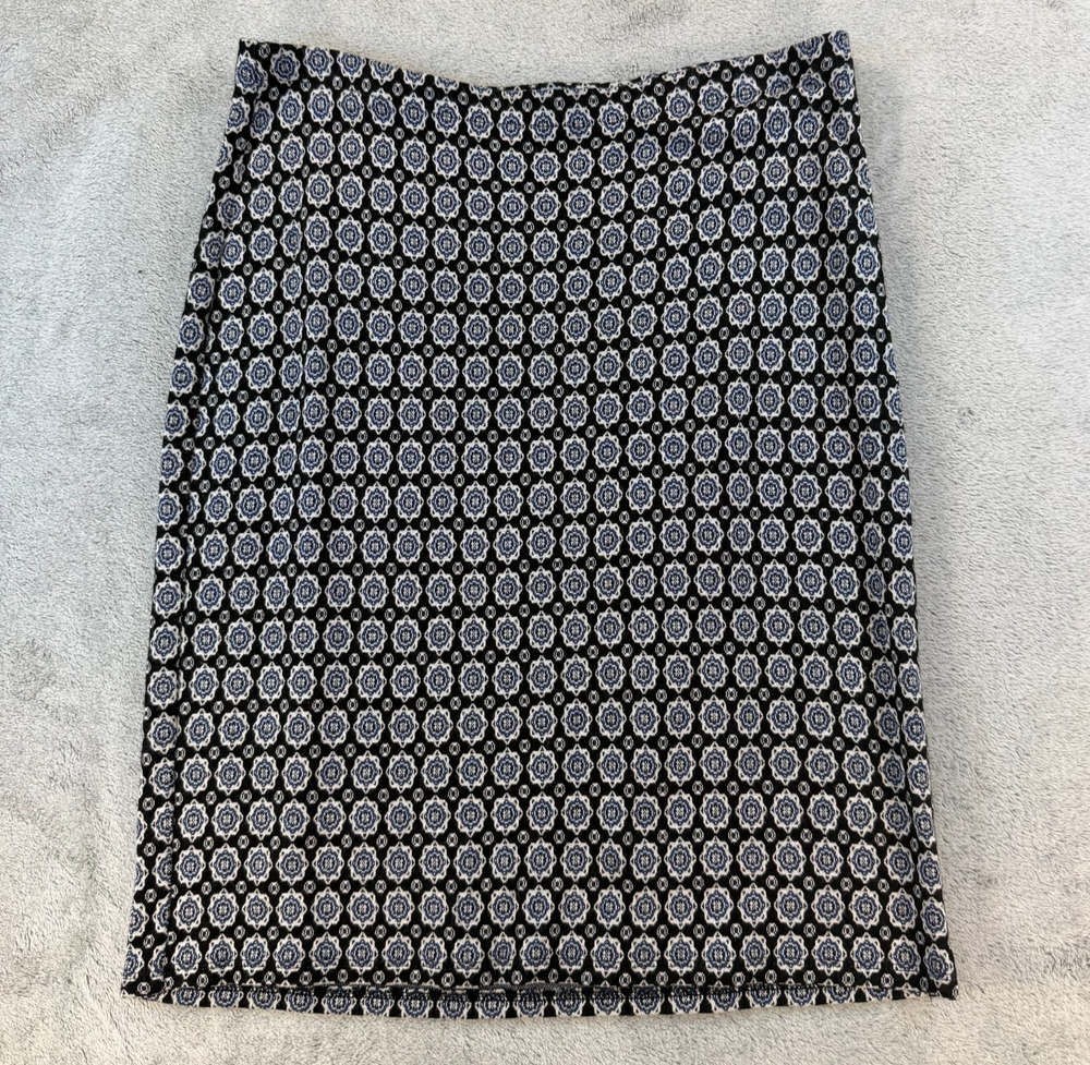 J.Jill Wearever Collection Pencil Skirt Women’s Small Black Blue Stretch