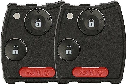KeylessOption Black Keyless Entry Remote Car Key Fob Repair Case Button Pad