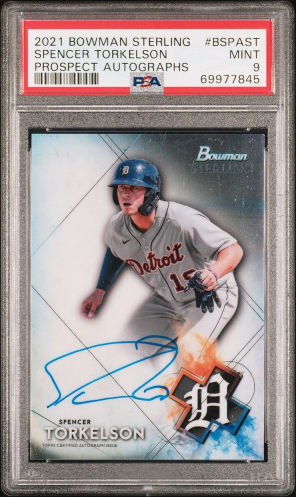 2021 Bowman Sterling Spencer Torkelson Prospect Auto RC PSA 9 Detroit Tigers