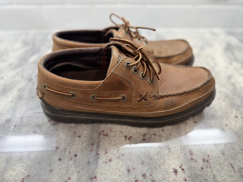Polo Ralph Lauren Country Ranger Deck Brown Leather Boat Shoes Mens 10.5 D