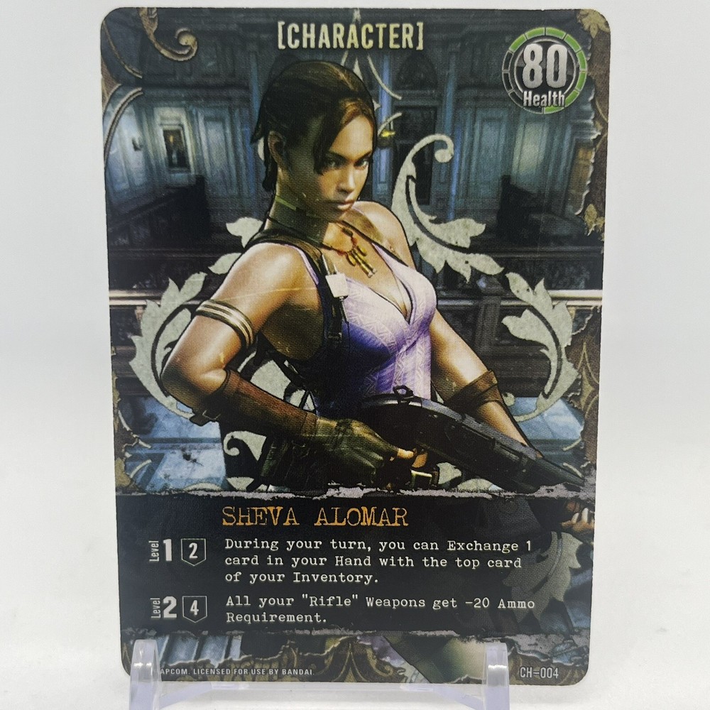 Sheva Alomor Card CH-004 For Resident Evil Deck Building Game (Bandai, 2010)