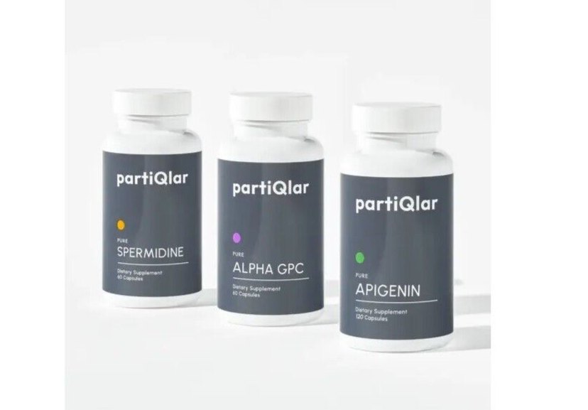 PartiQlar Cognitive Boost Bundle with Alpha-GPC Spermidine Apigenin for Focus & Memory
