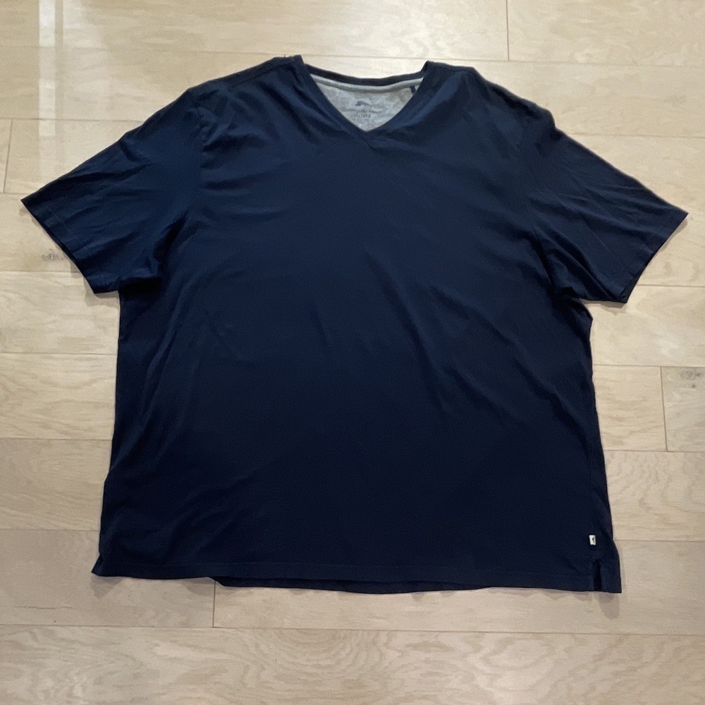 Tommy Bahama Men's Blue Solid V-Neck Short Sleeve T-Shirt Size 3XL Big & Tall