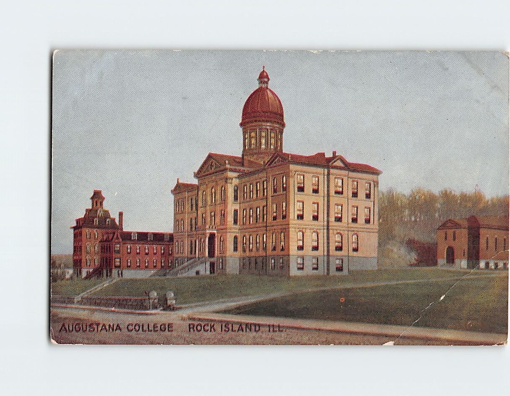 Postcard Augustana College Rock Island Illinois