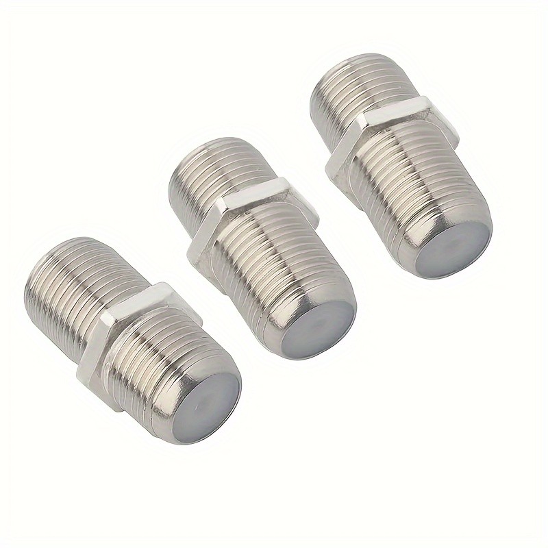 3pcs VCE 3GHz Coaxial Cable Connector, RG6 Extension F-Type Nickel Plated Female