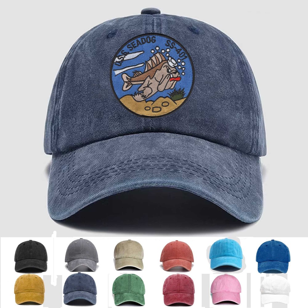 Custom Embroidered Hat USS Sea Dog SS-401, Veteran Cap, Trucker Hat, Gift Idea