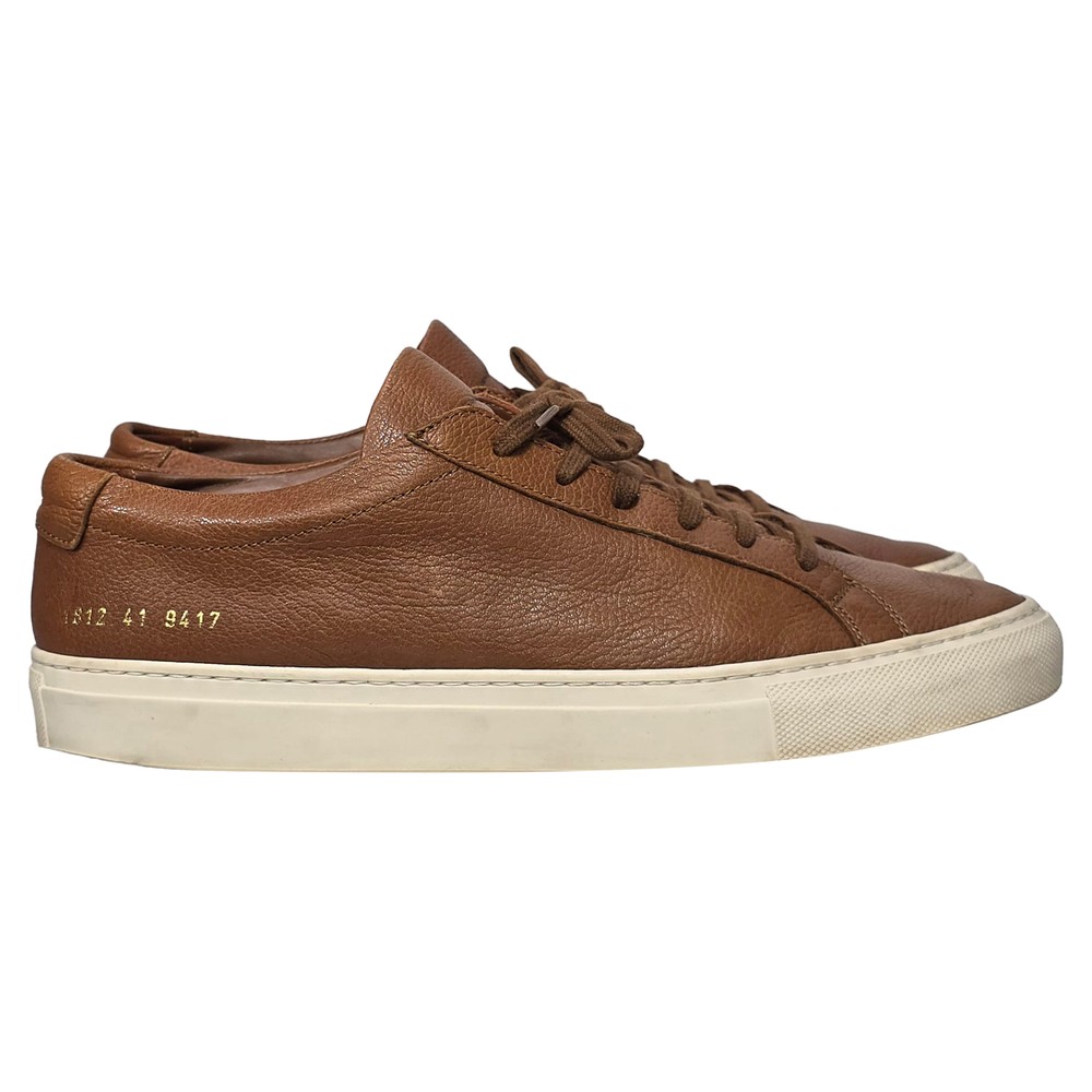 Common Projects Original Achilles Low-Top Sneakers In Grained Leather M Size 41-image