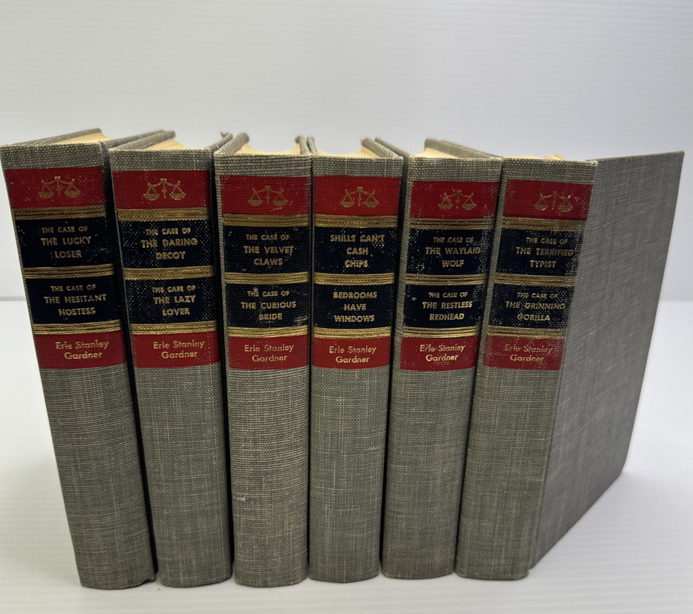 Erle Stanley Gardner Lot of 6 Hardcovers Walter J Black Publisher Mystery Novels