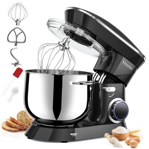 660W 10-Speed Tilt-Head Stand Mixer - 9.5 Qt Kitchen Electric in Black