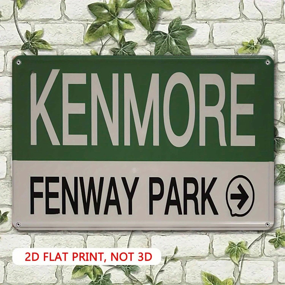 Retro Fenway Park Street Sign Metal Sign Boston Red Sox Baseball Decoration Gift