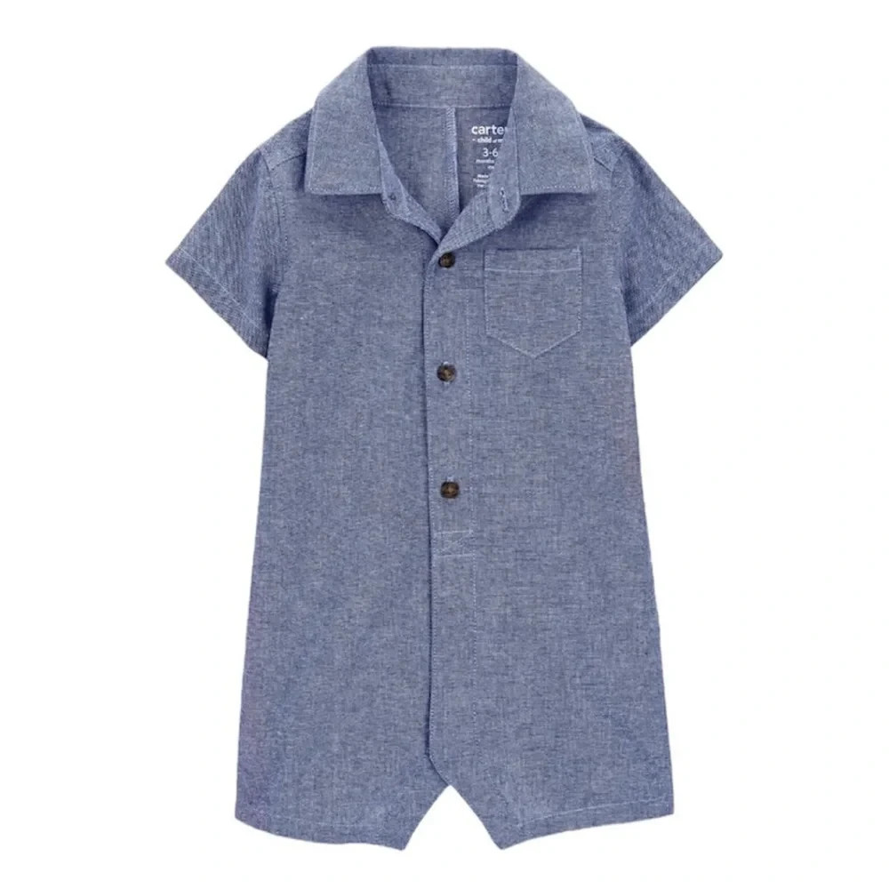 Carter's Child of Mine Baby Boy Romper, One-Piece, Size 0-3 months, Brand New