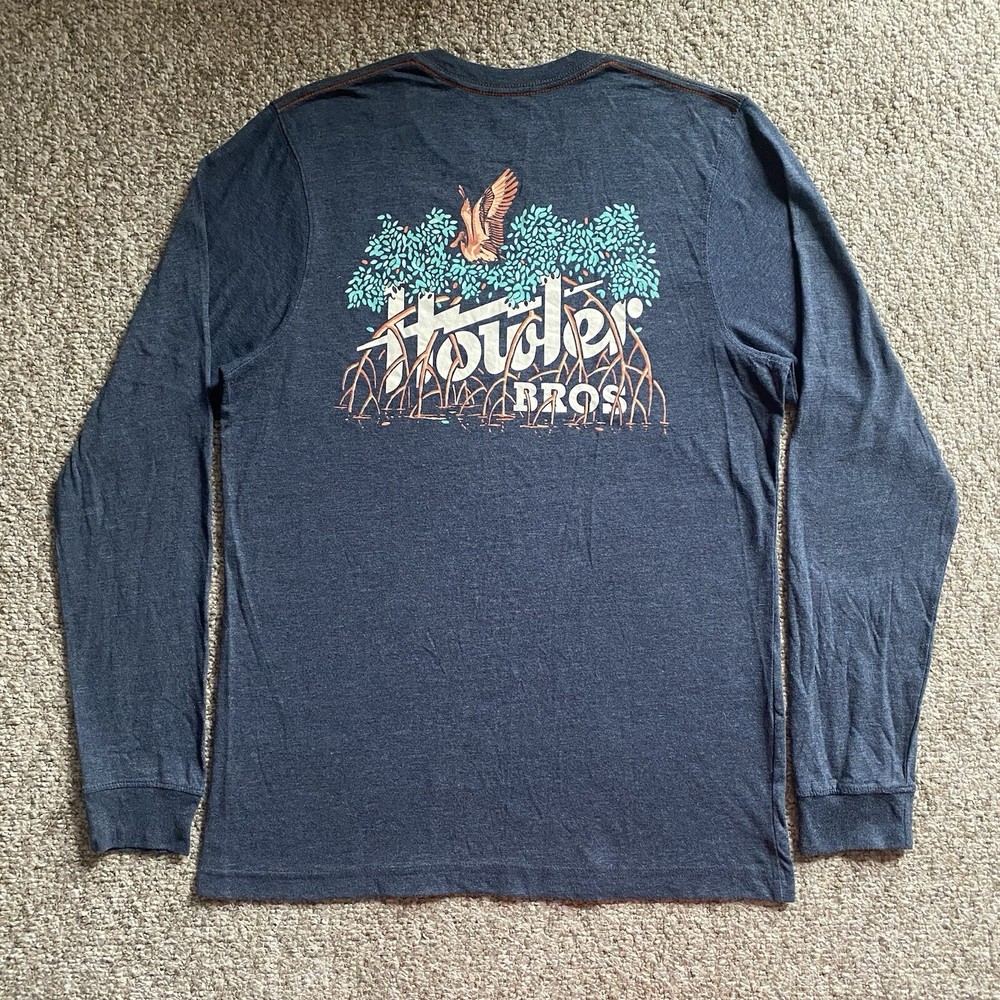 Howler Brothers T Shirt Mens Medium M Blue Gray Long Sleeve