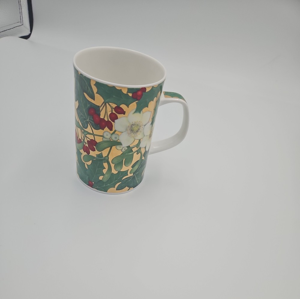 Dunoon Fine Bone China. Noel By Caroline Bessey Coffee Cup, Made In England.