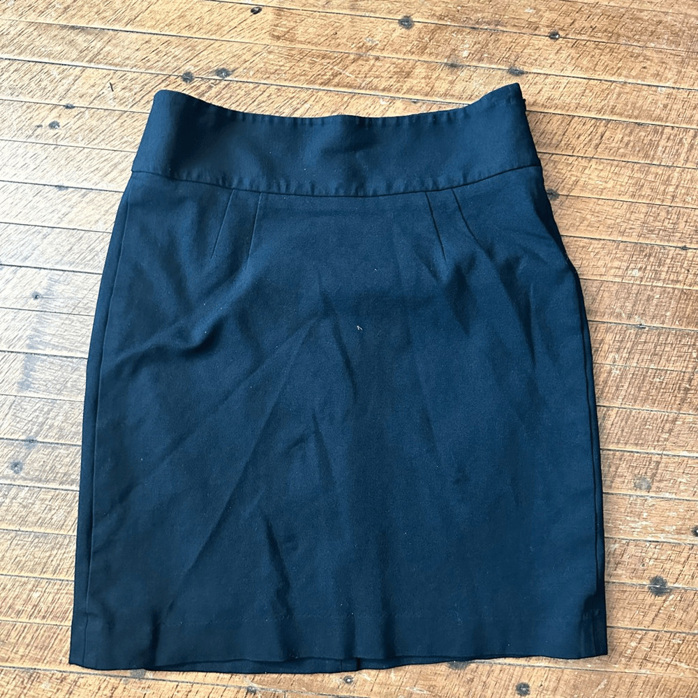 Banana Republic business casual black size 2 dark academia pencil skirt