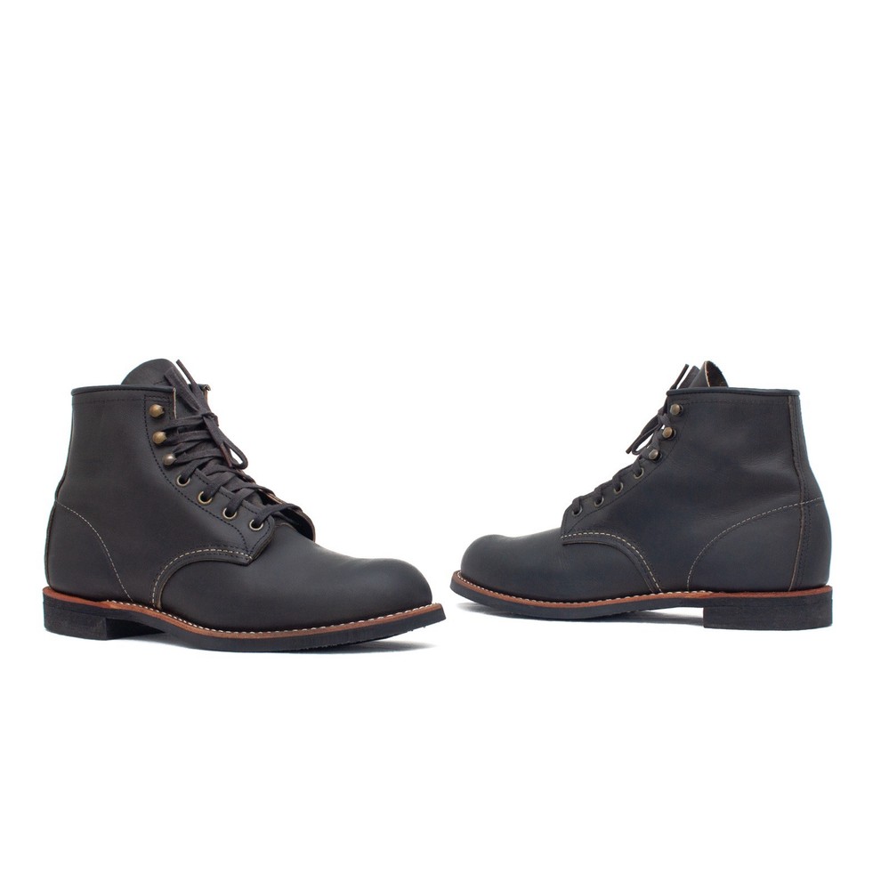 RED WING 3341 Blacksmith 6-Inch Boot in Charcoal Leather Size 42 US9 D