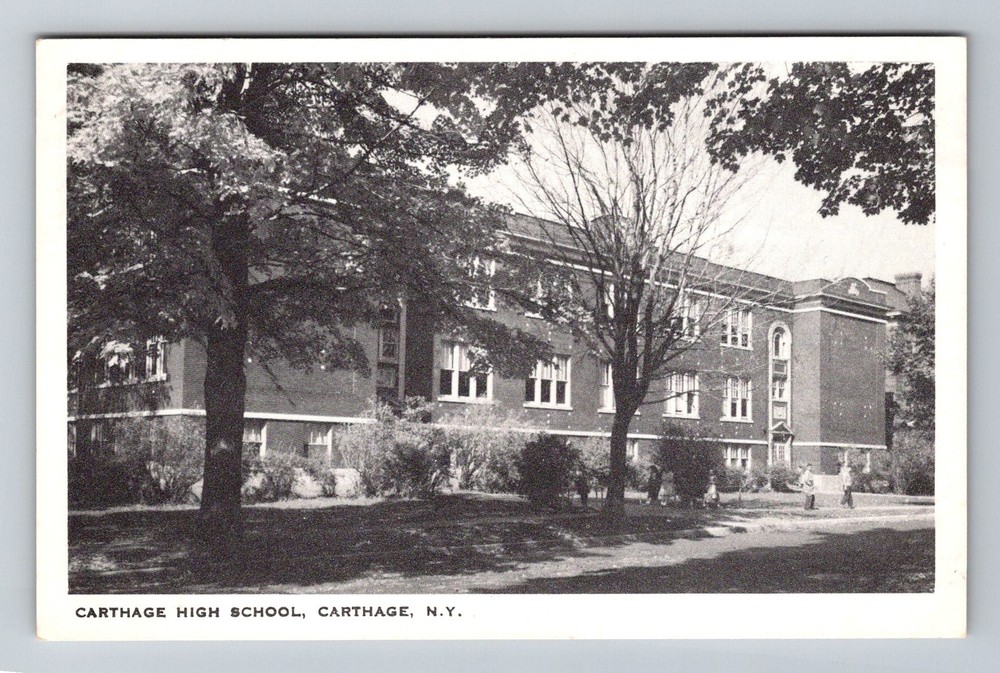 Carthage, NY-New York, Carthage High School Brick Building Vintage Postcard