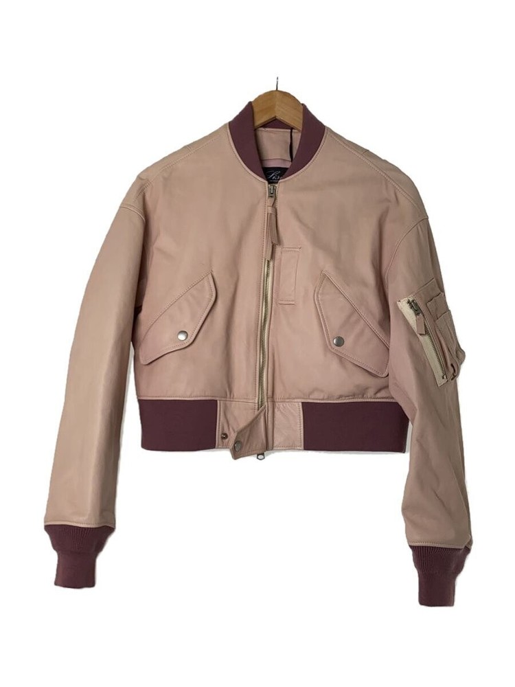 Sisii Leather Jacket Blouson/Xxl/Cowhide/Pnk/Plain// 20701
