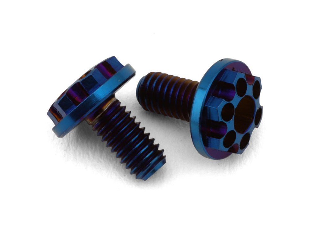 JConcepts 3x6mm Finnisher Titanium Motor Screws (Blue) (2) [JCO2549-1]