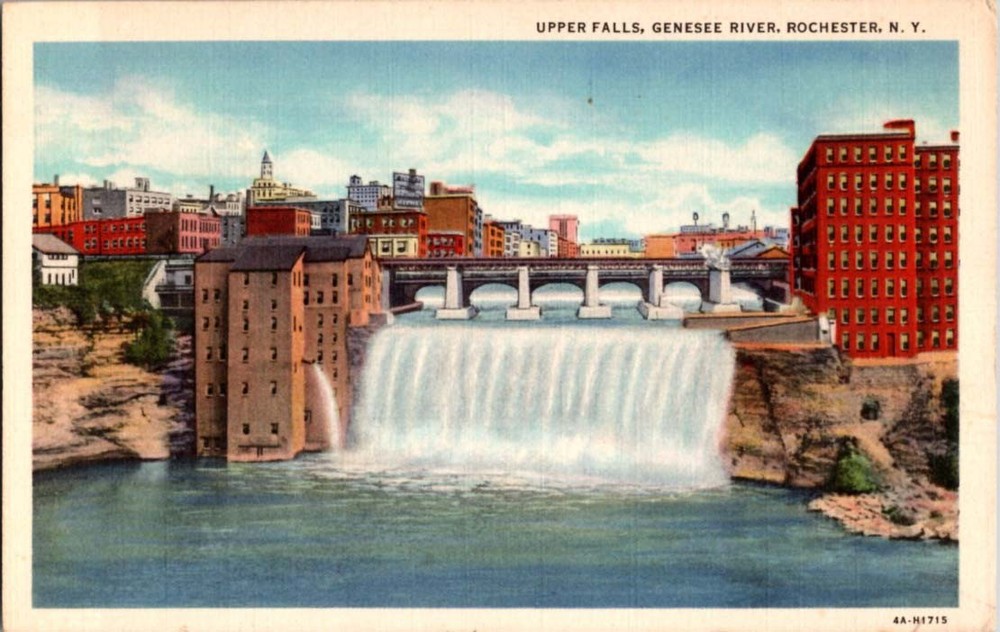 Linen BRIDGE SCENE Rochester New York NY m/14 BJ9526
