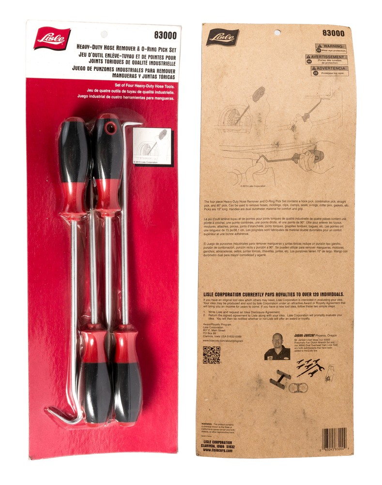 Lisle Heavy Duty O-Ring Hose Gasket Remover 15 Inch Pick Set 4 Pcs Part LIS83000