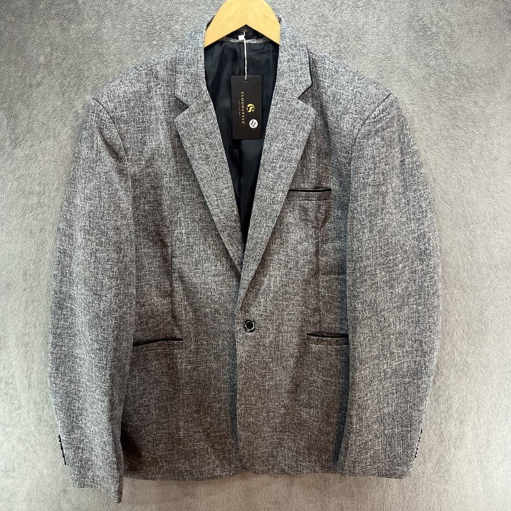 NWT Cloudstyle Mens Suit Jacket One Button Regular Fit Sport Coat Business Daily