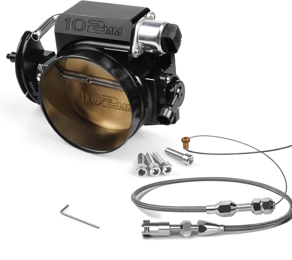 102MM LS Throttle Body with Position Sensors TPS IAC+Throttle Gas Cable Kits