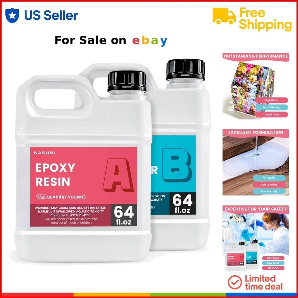 Crystal Clear Epoxy Resin 1 Gallon for Art Jewelry Coatings Molds DIY Projects