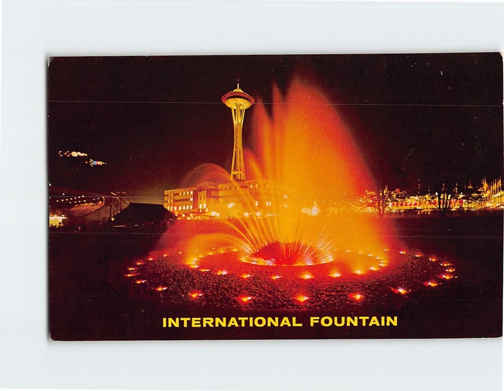 Postcard International Fountain Seattle World's Fair Washington USA