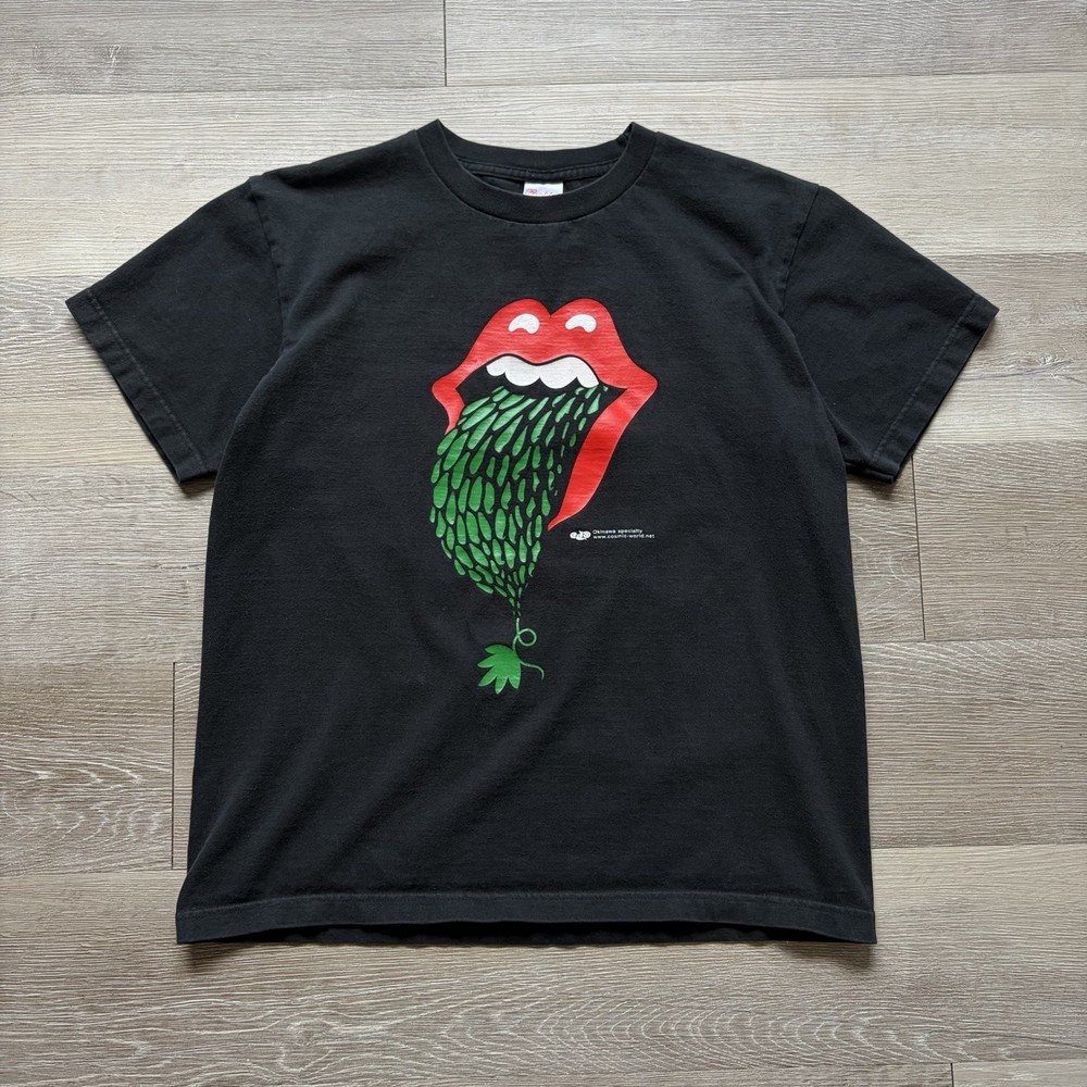 Vintage 2000s Rolling Stones Japan Tee Shirt Mens Medium Parody Okinawa Rock Y2K