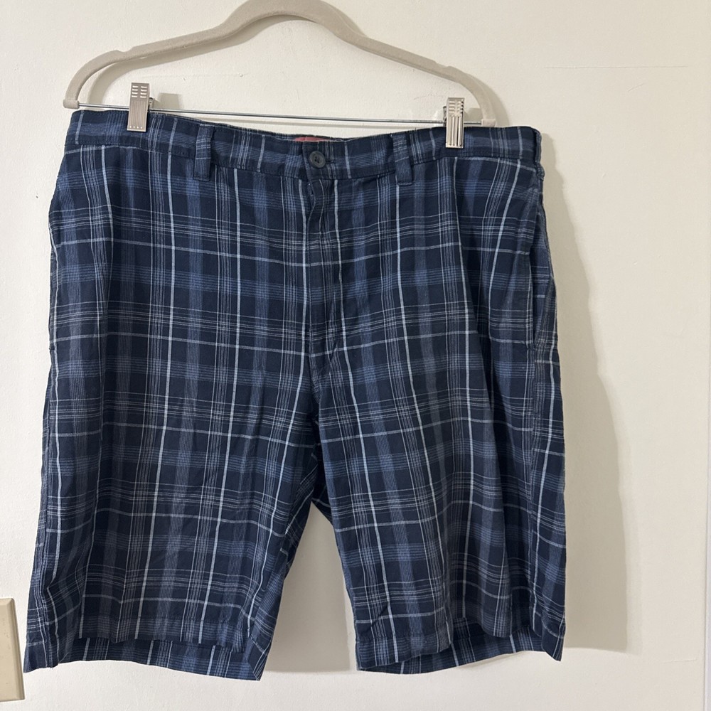 Perry Ellis Blue Plaid Shorts Men's Size 36