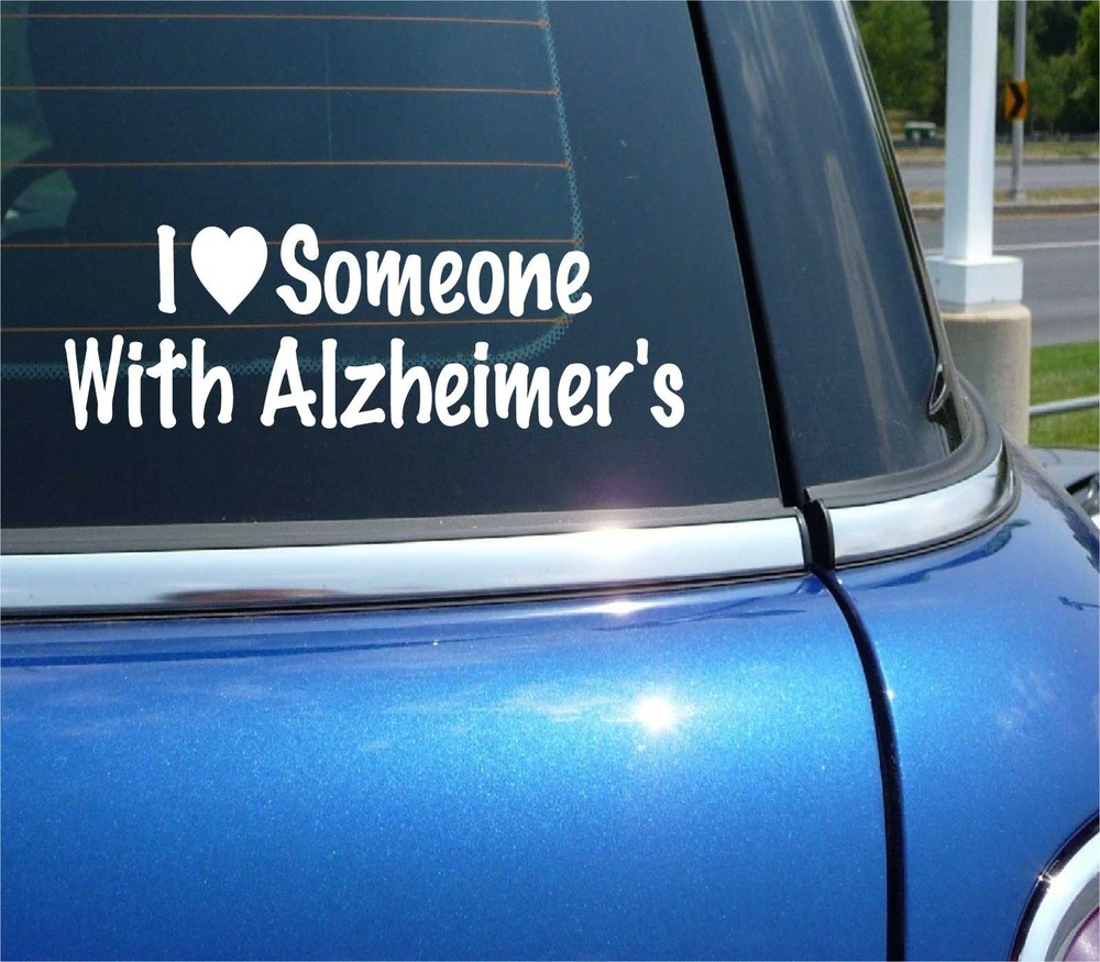 I HEART LOVE SOMEONE WITH ALZHEIMER'S DISEASE DECAL STICKER CAR WALL
