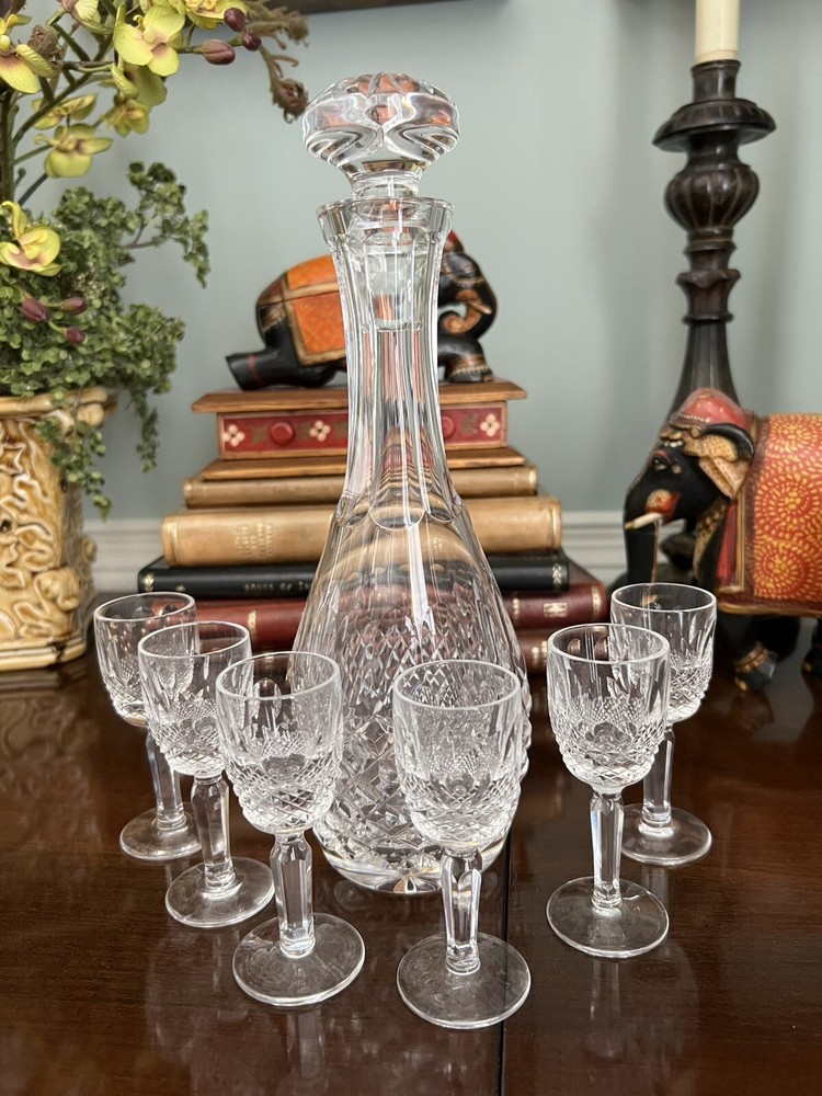 Waterford Crystal Colleen Tall Stem Cordial Glasses Set of 6. 3 7/8