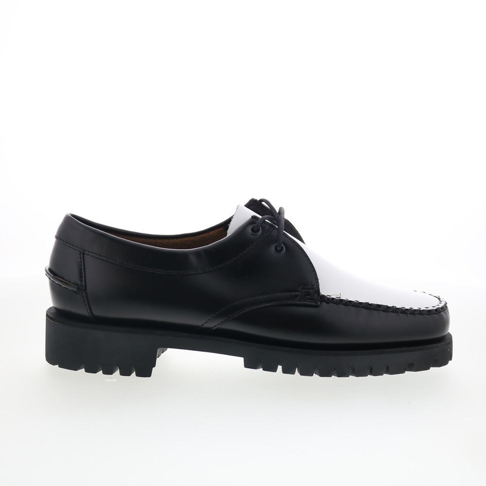 Sebago James Lug 741227W-987 Womens Black Loafers & Slip Ons Boat Shoes